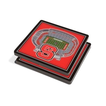 YOU THE FAN YouTheFan 7016689 NCAA NC State Wolfpack Carter-Finley Stadium 3D StadiumViews Coaster Set - Pack of 2 7016689